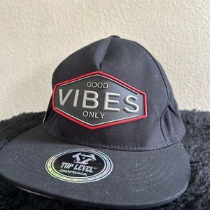 Men’s New Good Vibes Only Black SnapBack Hat